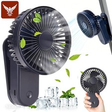 Portable USB Rechargeable Magnetic Mini Cooling Fan Clip On Table Baby Stroller