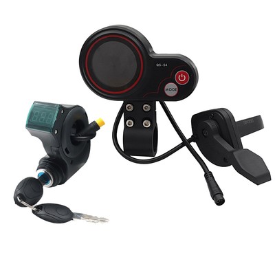 QS-S4 36V-60V Daumengas-LCD-Display-Kit + 3PIN-ZüNdschlossschlüSsel für Zer5600