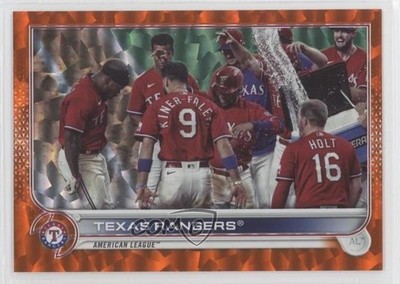 2022 Topps Series 2 Orange Foilboard 3/299 Texas Rangers #558 0en0