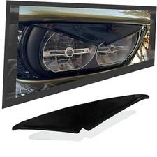 Headlight Eyebrow Eyelid Upper Tip Trim Decoration Cover Visor Matte Black