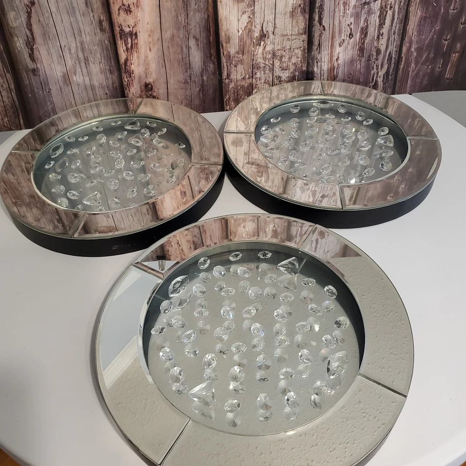 Lot 3 Howard Elliott Collection Crystal Accented Mirrors Pictures 2016  - Изображение 2 из 4