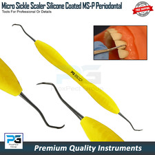 MICRO SICKLE SCALER SILICONE COATED DENTAL HAND INSTRUMENT PERIODONTAL ERGONOMIC