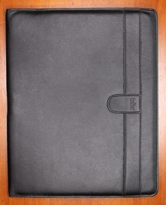 Vintage Hartmann Black Leather Executive Writing Portfolio Organizer