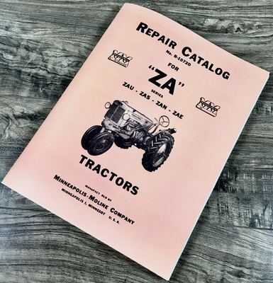 #ad Minneapolis Moline ZA Series ZAU ZAS ZAN ZAE Tractor Parts Manual Catalog Book $19.97