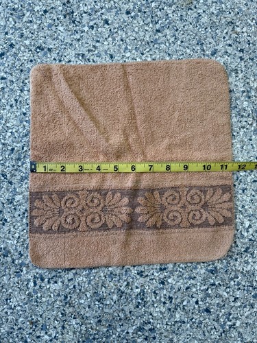 Monticello Cannon Santa Cruz Brown MCM Washcloth Vintage Made in USA - Picture 4 of 4