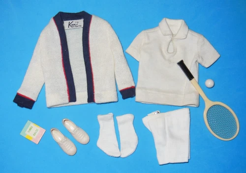 Ken Allan doll TIME FOR TENNIS 1962 Near Complete Vintage Fashion #790 Exc-NM
