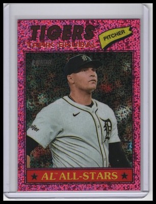 2026 Topps Heritage Tarik Skubal Chrome Pink Sparkle Detroit Tigers