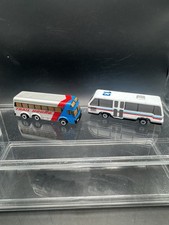 2 Vtg Micro Machines Public Transportation Bumpy Bus Company 1989 Galoob Toys