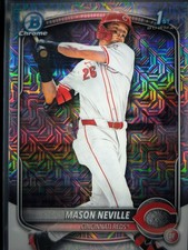 2025 Bowman Draft Mason Neville Chrome Mojo Refractor Cincinnati Reds #BDC-109