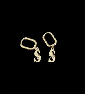 Seattle Mariners Gold Plated Logo Earrings Bijoux Sport by Luv Aj