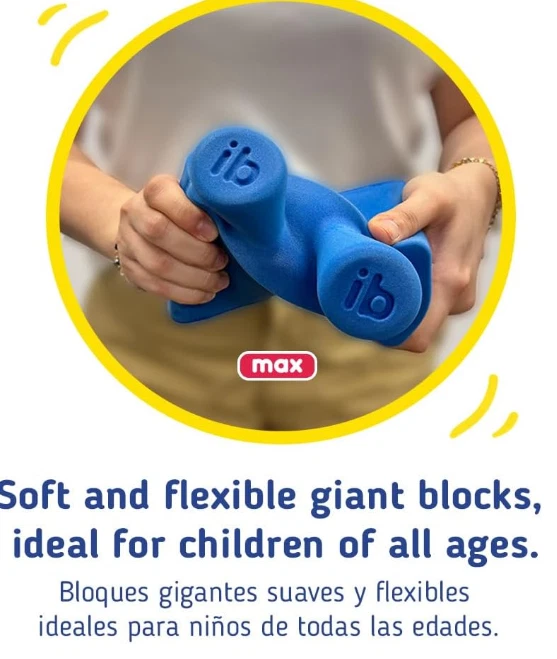 Bloques de construcción grandes de goma espuma IBRICK MAX 24 creativos, educativos. NUEVO Foto 4 de 4