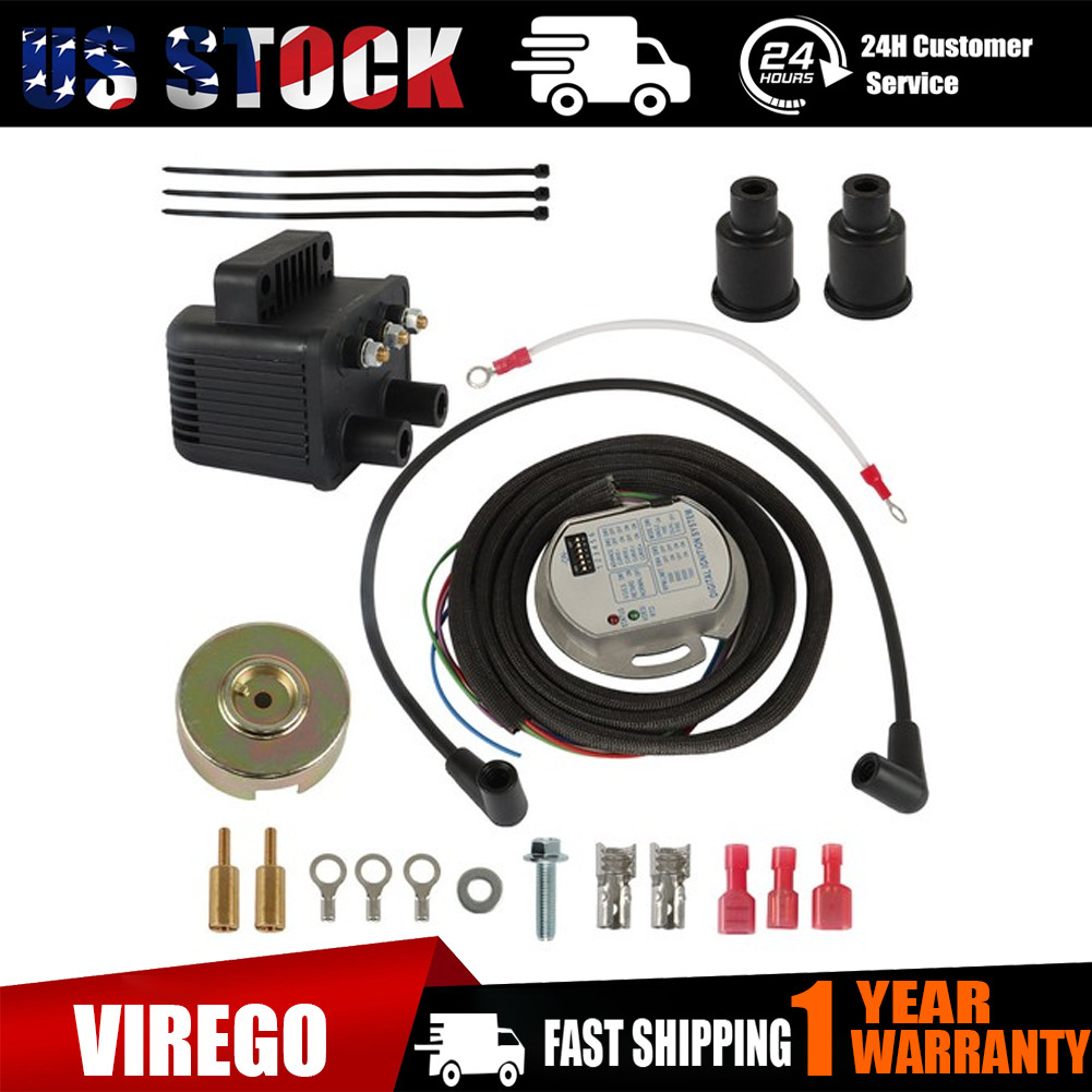 Single Fire Programmable Ignition Coil Kit For Evo Big Twin XL 1970-2003 53-660