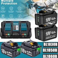 PACK For Makita 18Volt 8.0Ah LXT Li-Ion Battery BL1860B BL1830 BL1850 / Charger