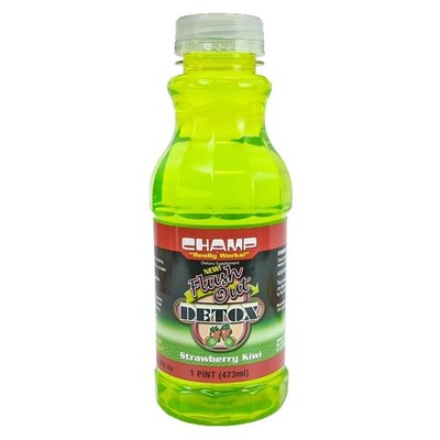 CHAMP FLUSH-OUT DETOX DRINK - Strawberry Kiwi - 1 Pint (473ml)