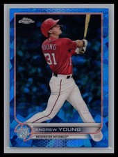 2022 Topps Chrome Sapphire Edition #404 Andrew Young Refractor Nationals