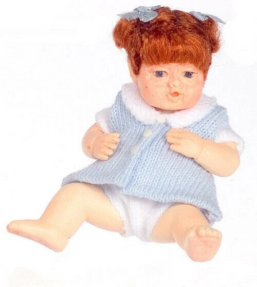 Dollhouse Baby Megan Doll Blue 1/12 Scale - Image 1 of 1