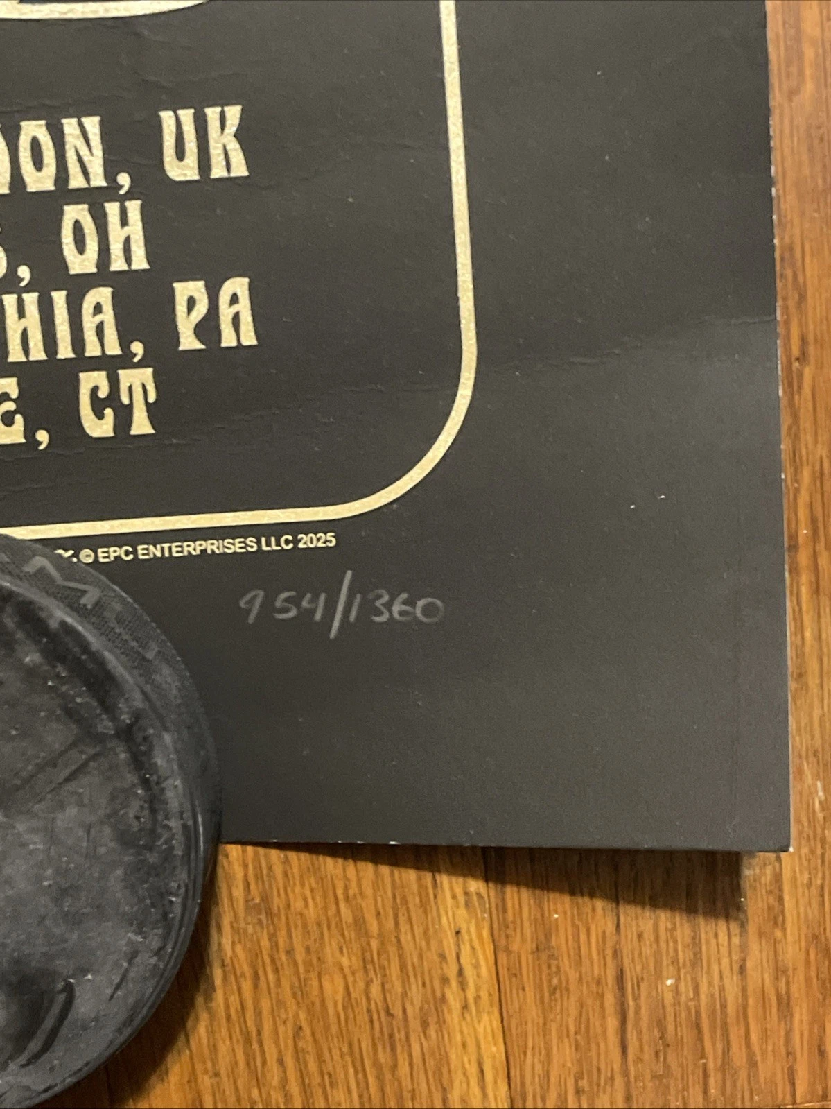 Eric Clapton 2025 Tour Numbered Vertical Poster