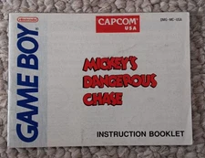 Mickey's Dangerous Chase Nintendo Game Boy Instruction Manual Booklet ONLY