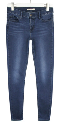 Levi's 710 Super Skinny Jeans Damen W29/L32 Fade Effekt Zip Fly Dunkel Jeans