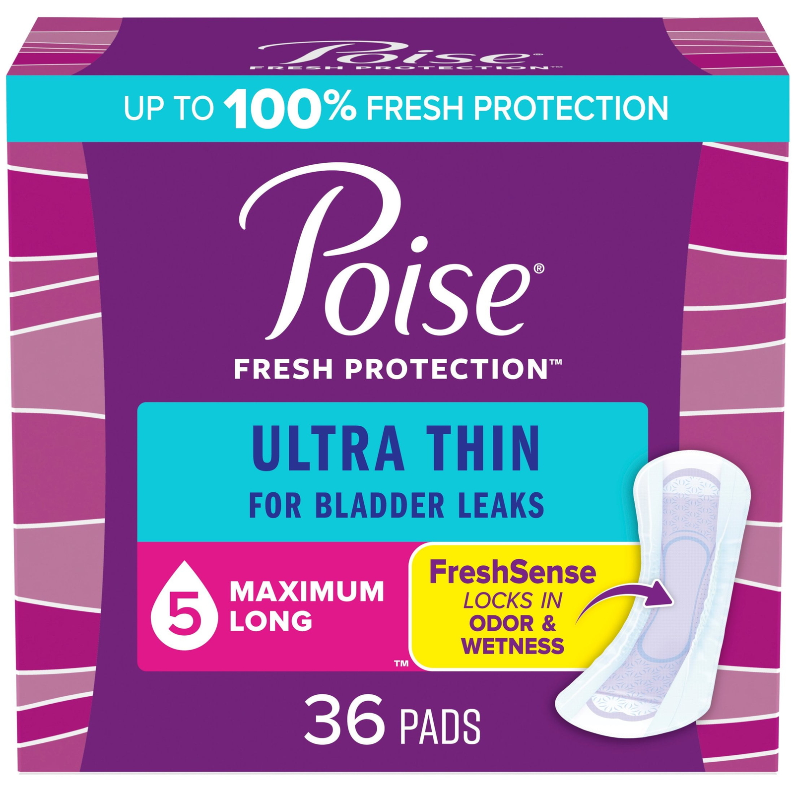 Ultra Thin 5-Drop Absorbency Incontinence Pads with Free Shipping