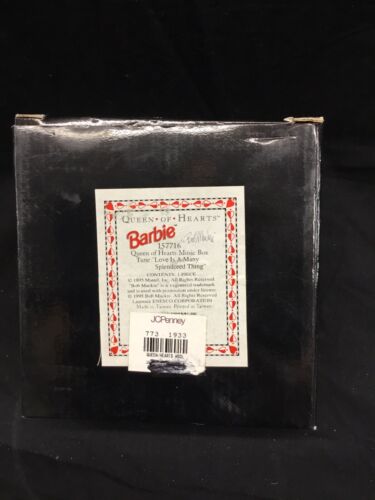 1995 Bob Mackie Queen of Hearts Designer Edition Barbie Music Box (new)