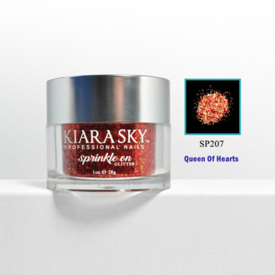Kiara Sky Sprinkle On Glitter Nail Powder - SP207 Queen Of Hearts 1oz
