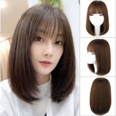 100%Real Human Hair Full Wig For Women,Silk Top Long BOBO
