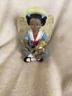 Angel Girl Holding Bear Porcelain Material Sitting Figurine