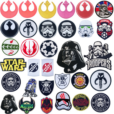 Star Wars Movie Storm Trooper badges Iron on Sew on