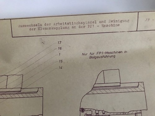 Deckel FP1 Fräsmaschine Zg Auswechseln Arbeitstischspindel  Klauenkupplung TOP 1 - Bild 2 von 4