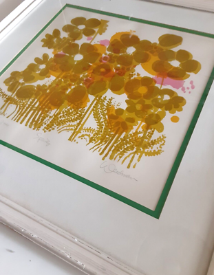 Rare Vintage - Framed David Weidman Nature Art Print - Signed