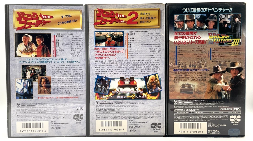 BACK TO THE FUTURE 1.2.3. 3VHS (1 Seald) English Japanese Sub NTSC - Image 2 of 4