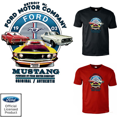 Ford Mustang T-Shirt Logo Emblem licensed Automotive classic US-Car Retro *0049