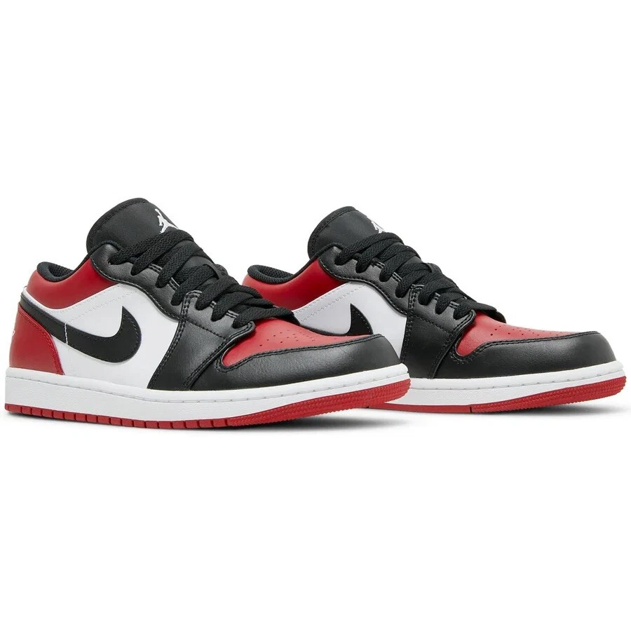 Nike Air Jordan 1 Low Gym Red White Black Bred Toe 553558-612 Size 6.5Y / 39  | eBay
