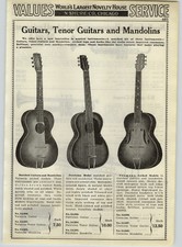 1934 PAPER AD Cremona Arched Model Guitar Patrician Valencia New Yorker Trumpet