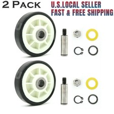 2 Pack 303373K Dryer Roller Wheel Drum Kit Include Dryer Drum Support Roller 
