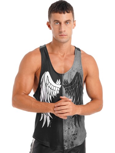 Men's Gym T-shirt Muscle Sleeveless Gym Bodybuilding Stretchy Workout Tank Tops - Picture 59 of 66