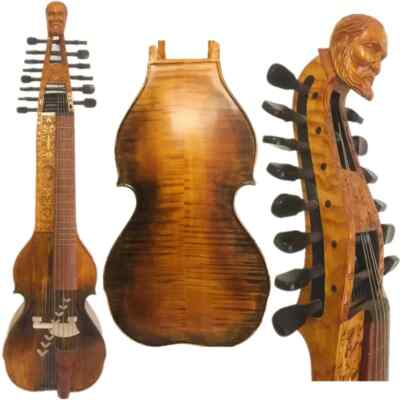 SONG Maestro (6x8) strings 19 1/4''viola da gamba baryton with 7 bridges #11866