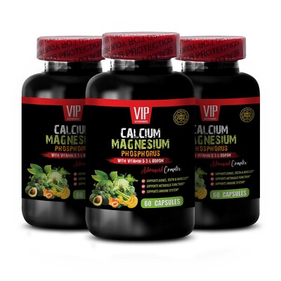 immune system booster - CALCIUM MAGNESIUM - mineral complex, boron - 3 Bottles