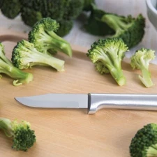 Rada Cutlery Peeling Paring Knife | Brushed Aluminum Handle | USA MADE