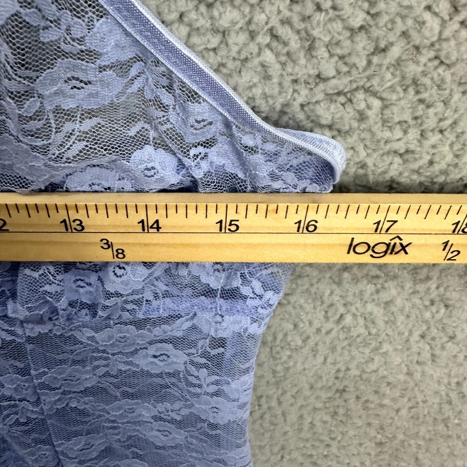 APT.9 Lencería de Encaje Babydoll Vestido Sin Mangas Para Mujer M Púrpura Transparente Floral Coqueta Foto 3 de 4