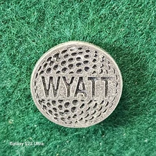 Personalized Metal Golf Ball Marker for Wyatt