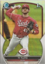2023 Bowman Draft Chrome Ty Floyd Refractor SP RC Cincinnati Reds