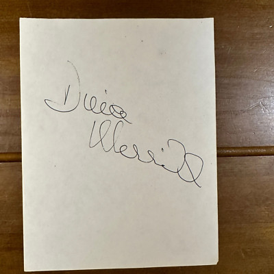Dina Merrill Had Signed Autographed 4x6 Index Card Batman CoA