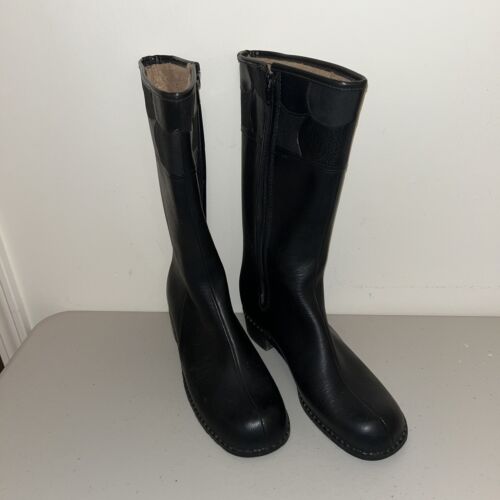 Vintage Vintage schwarz Gummi Regenstiefel groß Sherpa gefüttert Damen Made in USA Gr. 9 - Bild 5 von 15