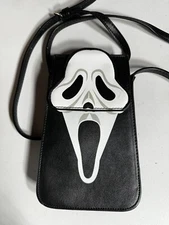 Scream Ghost Face 3-D Black Crossbody Bag, Wallet, Purse - BioWorld Hot Topic