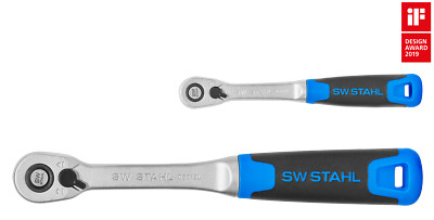SW Steel 2 Piece Reversible Ratchet Set 1/4'' and 1/2'' Inch Ratchet Ratchet Chrome 
