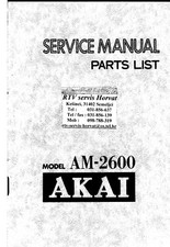 Manuale di servizio - Manuale di servizio per Akai AM-2600 