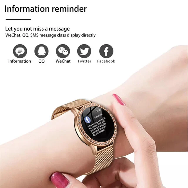 Reloj Inteligente Mujer Smart Watch Bonito Barato Elegante Fitnes Ritmo  Cardiaco