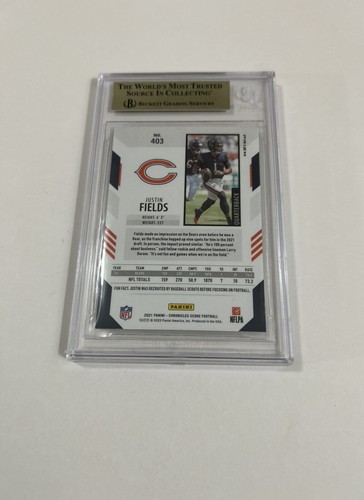 2021 Chronicles Score Update Rookies Silver #403 Justin Fields BGS 9.5 Gem Mint - Picture 2 of 2
